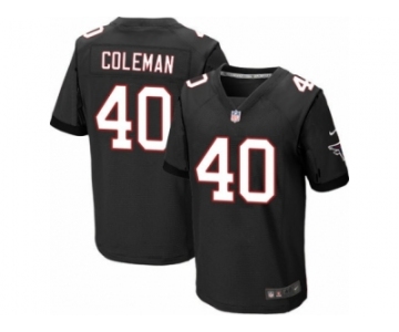 Men's Nike Atlanta Falcons #40 Derrick Coleman Elite Black Alternate NFL Jersey