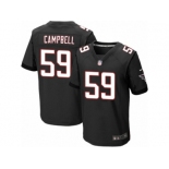 Men's Nike Atlanta Falcons #59 De'Vondre Campbell Elite Black Alternate NFL Jersey