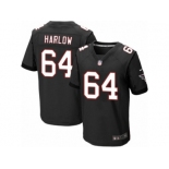 Men's Nike Atlanta Falcons #64 Sean Harlow Elite Black Alternate NFL Jersey