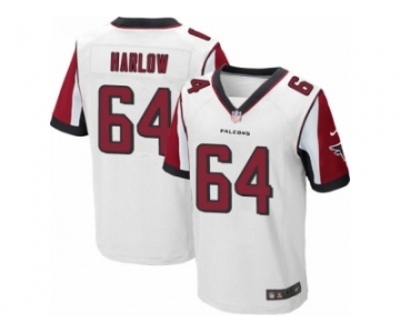 Men's Nike Atlanta Falcons #64 Sean Harlow Elite White NFL Jersey