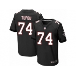 Men's Nike Atlanta Falcons #74 Tani Tupou Elite Black Alternate NFL Jersey