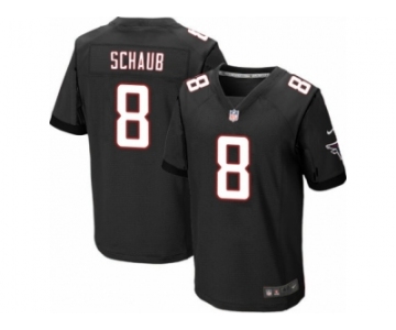 Men's Nike Atlanta Falcons #8 Matt Schaub Elite Black Alternate NFL Jersey