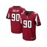 Men's Nike Atlanta Falcons #90 Derrick Shelby Elite Red Team Color NFL Jersey