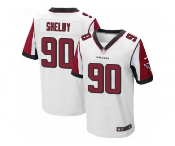 Men's Nike Atlanta Falcons #90 Derrick Shelby Elite White NFL Jersey