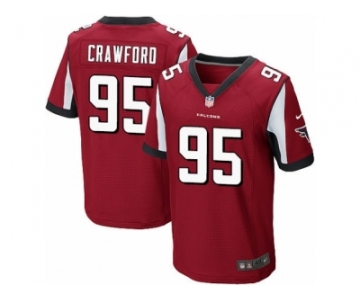 Men's Nike Atlanta Falcons #95 Jack Crawford Elite Red Team Color NFL Jersey