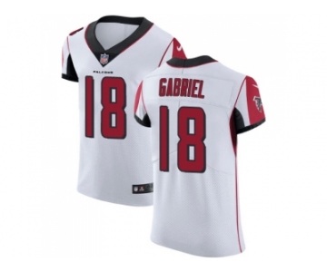 Nike Atlanta Falcons #18 Taylor Gabriel White Men Stitched NFL Vapor Untouchable Elite Jersey