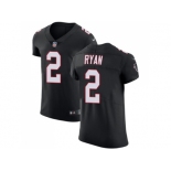 Nike Atlanta Falcons #2 Matt Ryan Black Alternate Men Stitched NFL Vapor Untouchable Elite Jersey