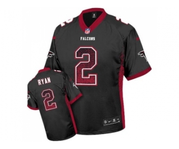 Nike Atlanta Falcons #2 Matt Ryan Black Alternate Men's Stitched NFL Elite Drift Fashion Jersey