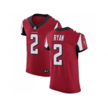 Nike Atlanta Falcons #2 Matt Ryan Red Team Color Men Stitched NFL Vapor Untouchable Elite Jersey