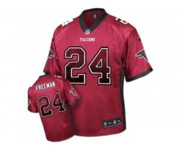 Nike Atlanta Falcons #24 Devonta Freeman Red Team Color Men Stitched NFL Elite Drift Fashion Jersey