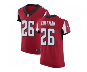 Nike Atlanta Falcons #26 Tevin Coleman Red Team Color Men Stitched NFL Vapor Untouchable Elite Jersey