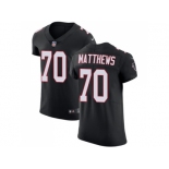 Nike Atlanta Falcons #70 Jake Matthews Black Alternate Men Stitched NFL Vapor Untouchable Elite Jersey