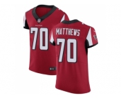 Nike Atlanta Falcons #70 Jake Matthews Red Team Color Men Stitched NFL Vapor Untouchable Elite Jersey