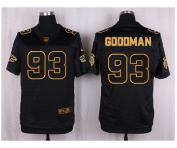 Nike Atlanta Falcons #93 Malliciah Goodman Black Pro Line Gold Collection Jersey[Elite]