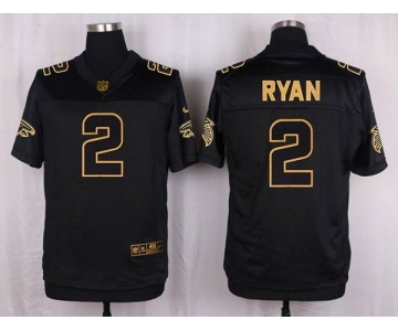 nike nfl jerseys atlanta falcons #2 matt ryan black gold collection[Elite]