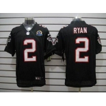 nike nfl jerseys atlanta falcons #2 matt ryan black[Elite 50th Patch]