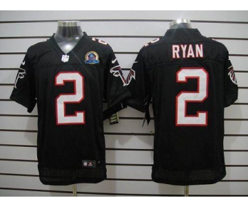 nike nfl jerseys atlanta falcons #2 matt ryan black[Elite 50th Patch]