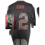 nike nfl jerseys atlanta falcons #2 matt ryan black[Elite lights out signature]