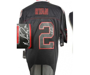 nike nfl jerseys atlanta falcons #2 matt ryan black[Elite lights out signature]