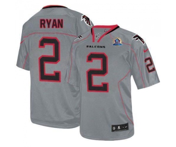 nike nfl jerseys atlanta falcons #2 matt ryan grey[Elite lights out 50th Patch]