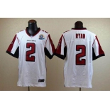 nike nfl jerseys atlanta falcons #2 matt ryan white[Elite 50th Patch]