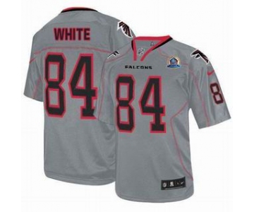 nike nfl jerseys atlanta falcons #84 white grey[Elite lights out 50th Patch]