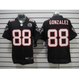 nike nfl jerseys atlanta falcons #88 tony gonzalez black[Elite 50th Patch]