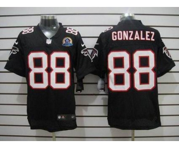 nike nfl jerseys atlanta falcons #88 tony gonzalez black[Elite 50th Patch]