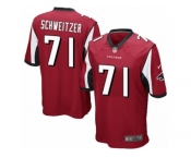 Men Nike Atlanta Falcons #71 Wes Schweitzer Game Red Team Color NFL Jersey