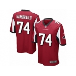 Men Nike Atlanta Falcons #74 Ty Sambrailo Game Red Team Color NFL Jersey