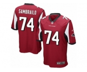 Men Nike Atlanta Falcons #74 Ty Sambrailo Game Red Team Color NFL Jersey