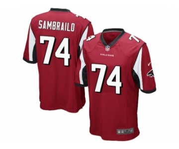 Men Nike Atlanta Falcons #74 Ty Sambrailo Game Red Team Color NFL Jersey