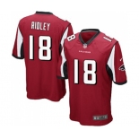 Men's Atlanta Falcons #18 Calvin Ridley Game Red Team Color Football Jersey