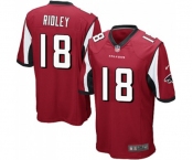 Men's Atlanta Falcons #18 Calvin Ridley Game Red Team Color Football Jersey