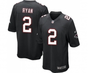 Men's Atlanta Falcons #2 Matt Ryan Game Black Alternate Football Jersey