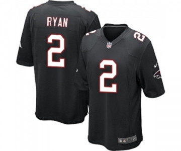 Men's Atlanta Falcons #2 Matt Ryan Game Black Alternate Football Jersey