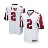 Men's Atlanta Falcons #2 Matt Ryan Game White Football Jersey