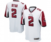 Men's Atlanta Falcons #2 Matt Ryan Game White Football Jersey