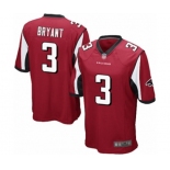 Men's Atlanta Falcons #3 Matt Bryant Game Red Team Color Football Jersey