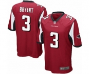 Men's Atlanta Falcons #3 Matt Bryant Game Red Team Color Football Jersey