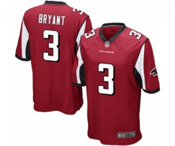 Men's Atlanta Falcons #3 Matt Bryant Game Red Team Color Football Jersey