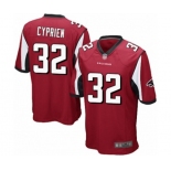 Men's Atlanta Falcons #32 Johnathan Cyprien Game Red Team Color Football Jersey