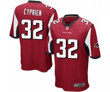 Men's Atlanta Falcons #32 Johnathan Cyprien Game Red Team Color Football Jersey