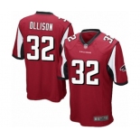 Men's Atlanta Falcons #32 Qadree Ollison Game Red Team Color Football Jersey