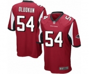 Men's Atlanta Falcons #54 Foye Oluokun Game Red Team Color Football Jersey