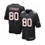 Men's Atlanta Falcons #80 Luke Stocker Game Black Alternate Football Jersey