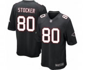 Men's Atlanta Falcons #80 Luke Stocker Game Black Alternate Football Jersey