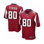 Men's Atlanta Falcons #80 Luke Stocker Game Red Team Color Football Jersey