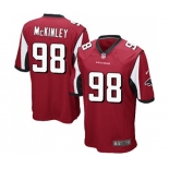 Men's Atlanta Falcons #98 Takkarist McKinley Game Red Team Color Football Jersey