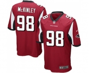 Men's Atlanta Falcons #98 Takkarist McKinley Game Red Team Color Football Jersey